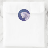 Bleu Starry Unicorn autocollant (Sac)