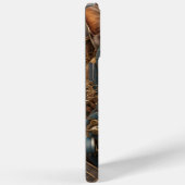 bleu steampunk cat AI art iPhone 15 Pro Max Coque (Verso / Droite)