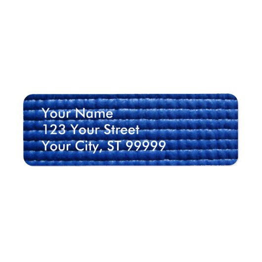 Bleu Sticky Yoga Mat Étiquette de adresse (Devant)