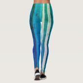 Bleu stries Aqua Mod Leggings (Dos)