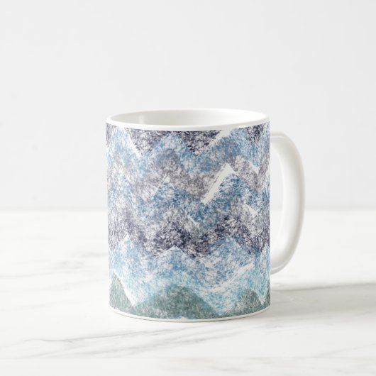 Bleu Stripes Mug (Devant droit)