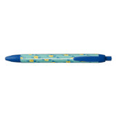 Bleu Stylo à écriture rose jaune (Dos)