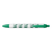 Bleu Stylo à feuilles de palme vert tropicale (Dos)