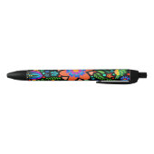 Bleu Stylo à motifs floraux (Bas)
