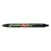 Bleu Stylo à motifs floraux (Dos)