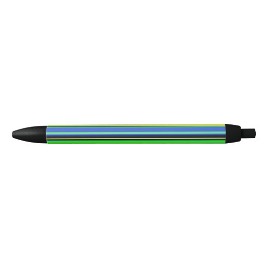 Bleu Stylo Bleu, Lime et Jaune (Devant)