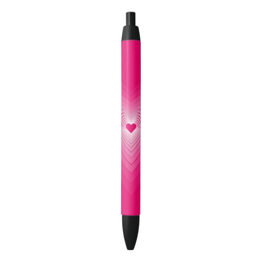 Bleu Stylo d'amour avec Coeurs roses (devant Vertical)