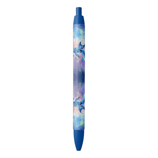 Bleu Stylo Dolphin Couple (devant Vertical)