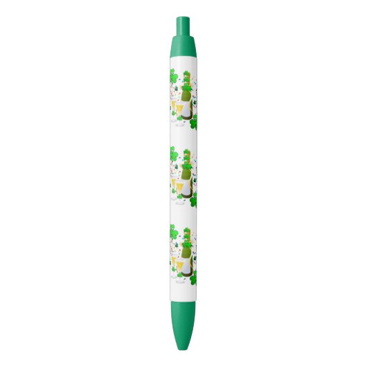 Bleu Stylo et stylo scolaire Stylo St. Patrick's Day Wi (devant Vertical)