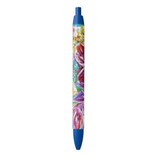 Bleu Stylo floral (devant Vertical)
