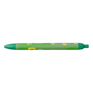Bleu Stylo géométrique vert caricaturisé