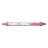 Bleu Stylo Motif Fleurs (Dos)
