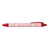 Bleu Stylo Motif Rose rouge (Haut)