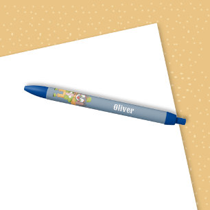 Bleu Stylo personnalisé enfant clown éléphant