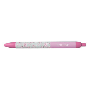 Bleu Stylo personnalisé rose vintage