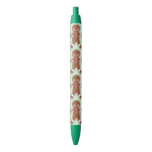 Bleu Stylo pour écrire avec des biscuits de Noël au gin