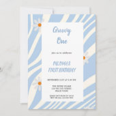 BLEU SUPER ANNIVERSAIRE INVITATION (Devant)