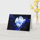 Bleu sur la carte bleue poppy (Fleur jaune)