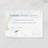 Bleu sur la lune Devinez combien de bonbons carte (Devant)