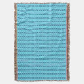 Bleu sur Motif Boho bleu Jetez la couverture (devant Vertical)