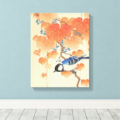 Bleu sur toile Paulownia Tree Imprimer (Insitu (Plancher de Bois))