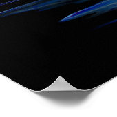 Bleu Suspendu Sphère Fractale Impression (Coin)