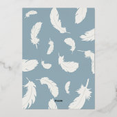 Bleu Swan Baby Foil Invitation (Verso)