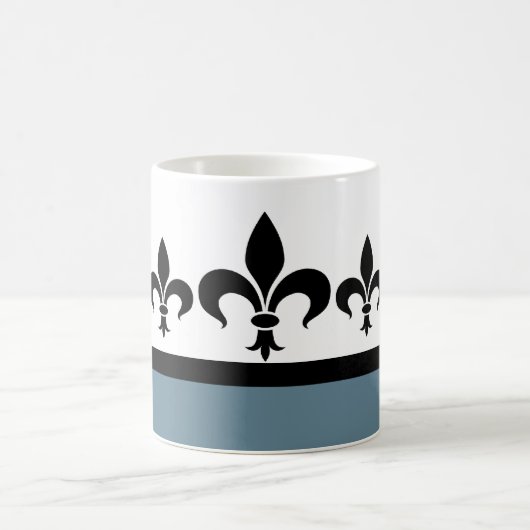 Bleu Swanky Fleur De Lis Mug (Centre)