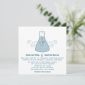 Bleu Sweet Chimie Mariage Invitation (Debout devant)