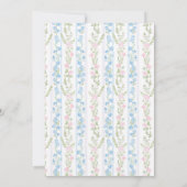 Bleu Sweet Petit Baby shower Citrouille Invitation (Dos)