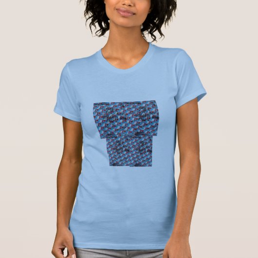 Bleu, T-shirt de requin (Devant)