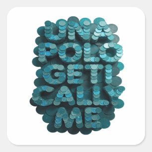 Bleu Tendance Art autocollant UNPOLICYGETICALLY ME