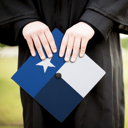Bleu Texas State Drapeau Graduation Cap Topper