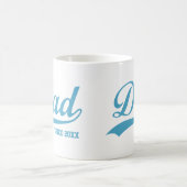 Bleu Texte Papa depuis [année] Mug classique (Centre)