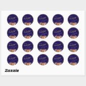 Bleu Thanksgiving Business stickers pour les clien (Feuille)