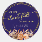 Bleu Thanksgiving Business stickers pour les clien (Devant)