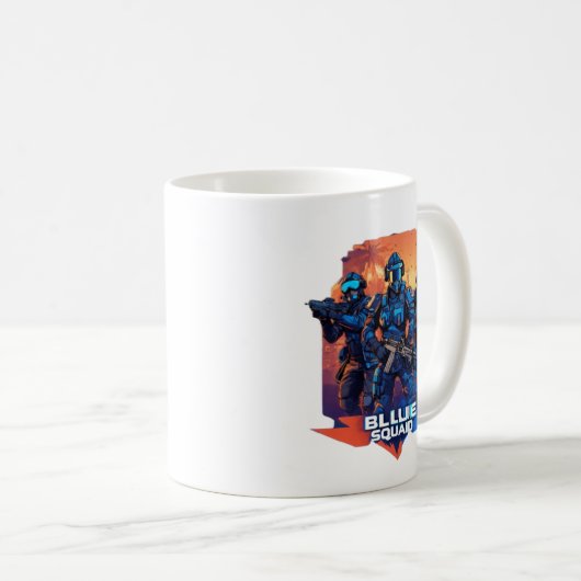 Bleu Thunder Squad Mug - Power Your Gaming Sess (Devant droit)