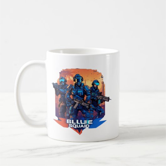 Bleu Thunder Squad Mug - Power Your Gaming Sess (Gauche)
