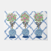 Bleu Topio Rose Ginger Jars Jar Mat Doormat Tapis (Devant)