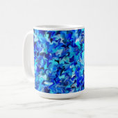 Bleu tourbillon 15oz Mug (Devant gauche)