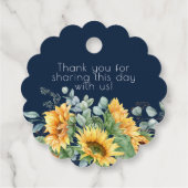 Bleu Tournesol Vert Merci Favoriser les étiquettes (Dos)