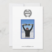 Bleu traditionnel - Faire-part de diplôme (Dos)