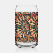 Bleu translucide "Aztec Dream" Verre imprimé 473ml (Droite)