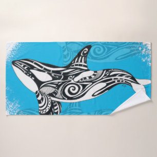 Bleu tribal d'art de baleine d'orque
