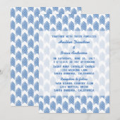 Bleu Tribal Flèches Mariage Invitation (Devant / Derrière)