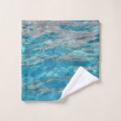 Bleu tropical et eau de corail (Gant de toilette)