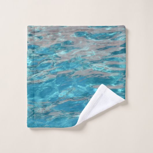 Bleu tropical et eau de corail (Gant de toilette)