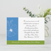 Bleu tropical et Faire-part de mariage vert (Debout devant)