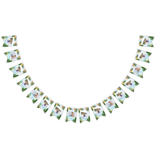 Bleu Tropical Monthly Photo Bung drapeaux (Tout)