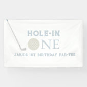 Bleu trou dans une bannière de fête d'anniversaire (Horizontal)